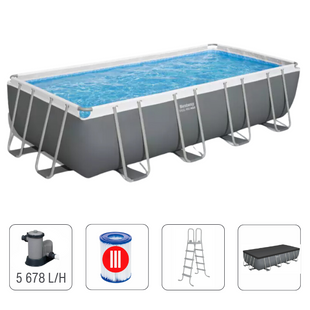 Piscină Power Steel Oval (549x274x122cm) 56465BW foto