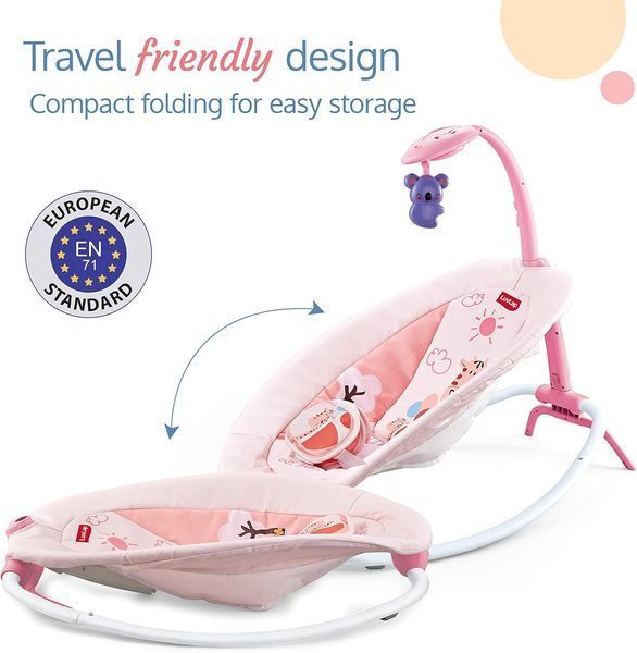Șezlong-Balansoar cu telecomandă Pink D246-1737 foto