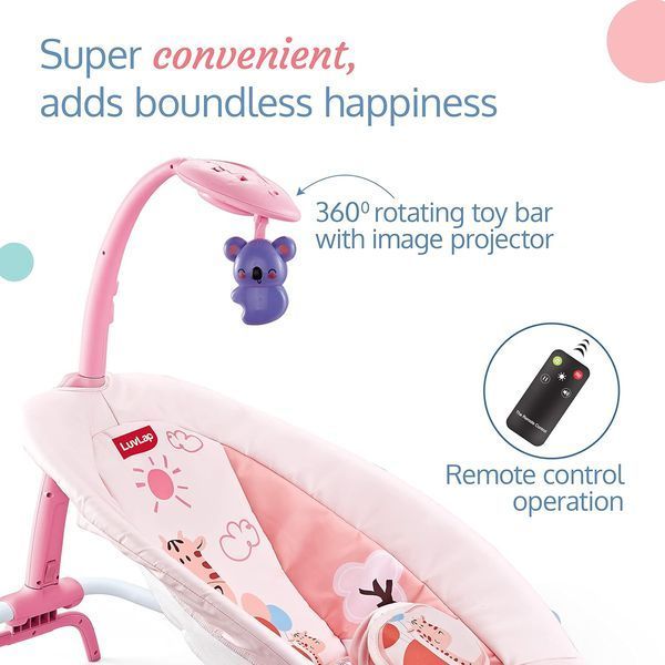 Șezlong-Balansoar cu telecomandă Pink D246-1737 foto
