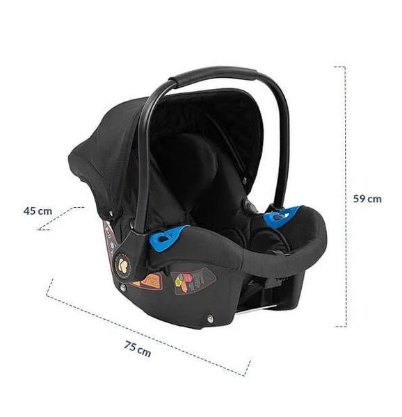 Cărucior Kikka Boo 3 &icirc;n 1 Vicenza Premium Black 143197 foto