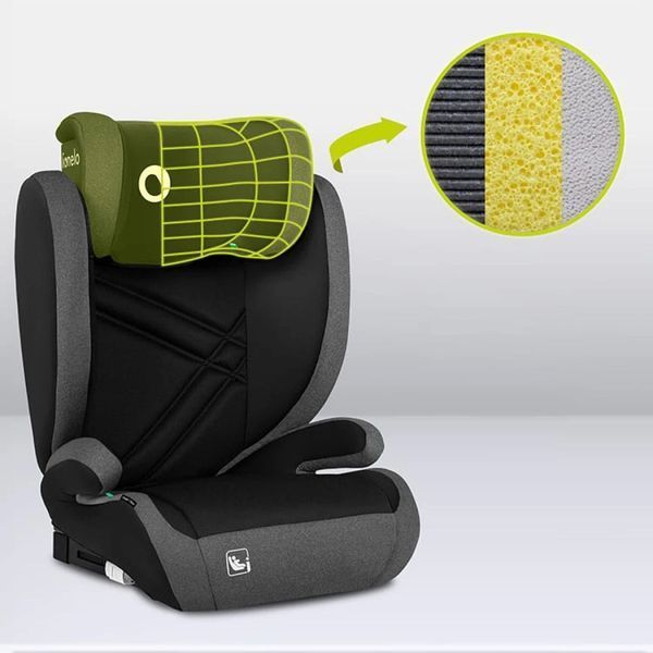 Scaun auto 15-36 kg Isofix Lionelo Hugo Black Grey LN.112931 foto