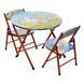 Măsuță rotundă cu 2 scaune, multicolor D2410-1884 foto 1
