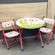 Măsuță rotundă cu 2 scaune, multicolor D2410-1884 foto 2