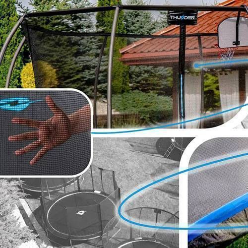 Trambulină Ultra 374 cm, plasă internă Albastru 10001729 foto