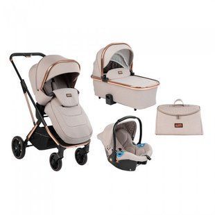 Cărucior Kikka Boo 3 &icirc;n 1 Angele Chrome Beige 143204 foto