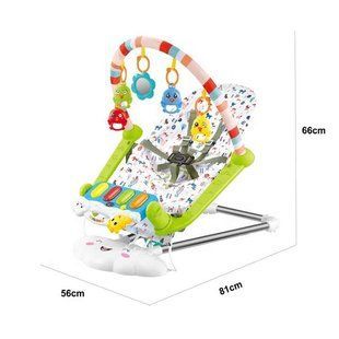 Шезлонг-Балансир музыкальный&nbsp;Baby Toys Green MKR646154 фото