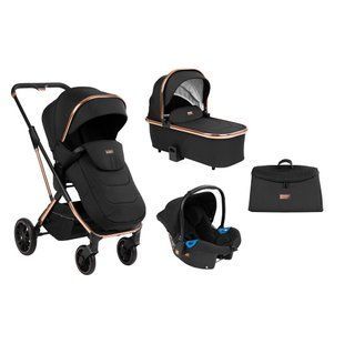 Cărucior Kikka Boo 3 &icirc;n 1 Angele Chrome Black 143201 foto