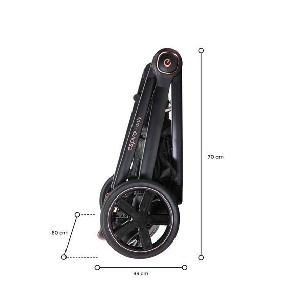 Cărucior 2/1 Espiro Only 2025 Black RZ-00006847 foto