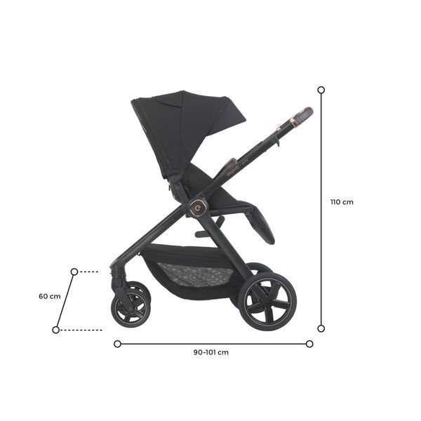 Cărucior 2/1 Espiro Only 2025 Black RZ-00006847 foto