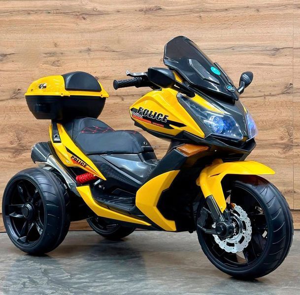 Motocicletă electrică Police cu stație walkie-talkie Galben 23451 foto