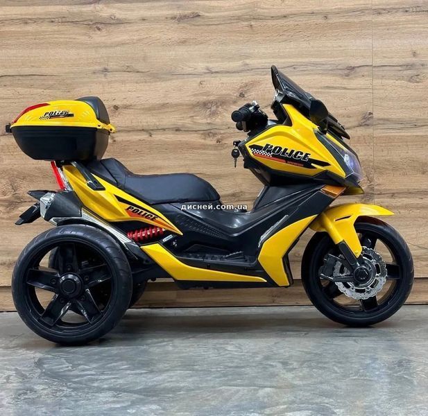 Motocicletă electrică Police cu stație walkie-talkie Galben 23451 foto