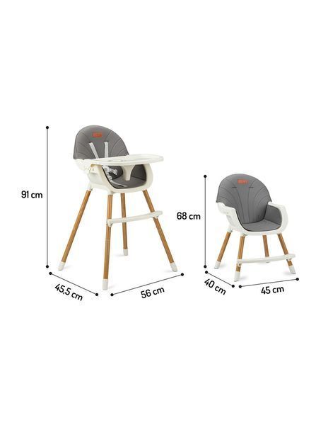 Стульчик 3 в 1 MoMi Flovi &ndash; Dark Gray KRKA00020 фото