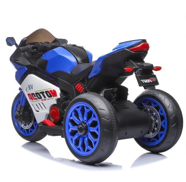 Motocicletă electrică cu parbriz iluminat LED Blue 67839 foto