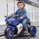 Motocicletă electrică cu parbriz iluminat LED Blue 67839 foto 2