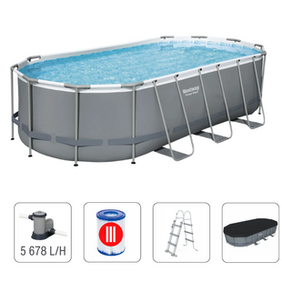 Piscină Power Steel Oval Bestway (549x274x122cm) 56710BW foto