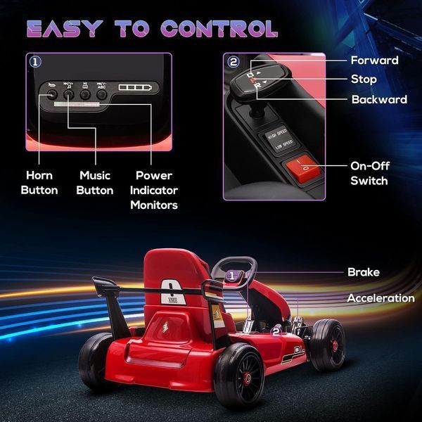 Drift Kart RF107 cu acumulator Red MX619/2 foto