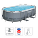 Piscină Power Steel Oval Bestway (427x250x100cm) 56620BW foto 1