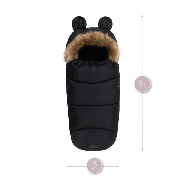 Husă cărucior MoMi Cozy Black 8254 foto