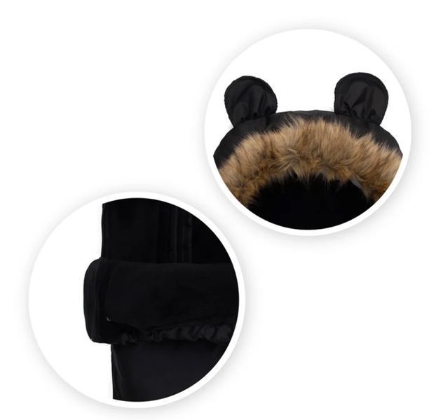Husă cărucior MoMi Cozy Black 8254 foto