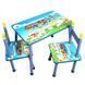 Set masuță cu două scaune pentru copii, din MDF, Albastru D2410-1879 foto 2