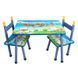 Set masuță cu două scaune pentru copii, din MDF, Albastru D2410-1879 foto 1