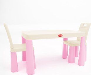 Măsuță cu 2 scaune Beige/Pink 04680/12 foto