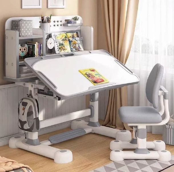 Парта с стульчиком регулируемый Gray/White 689715 фото