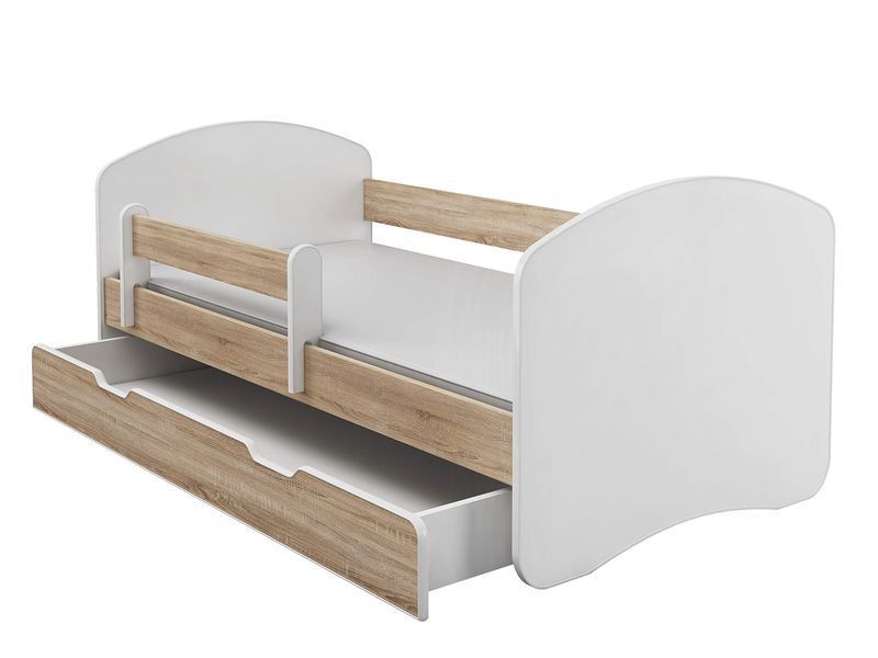 Pat ACMA Meble Acma II 80x160 bariera/sertar/saltea 7cm White/Sonoma 5706938 foto