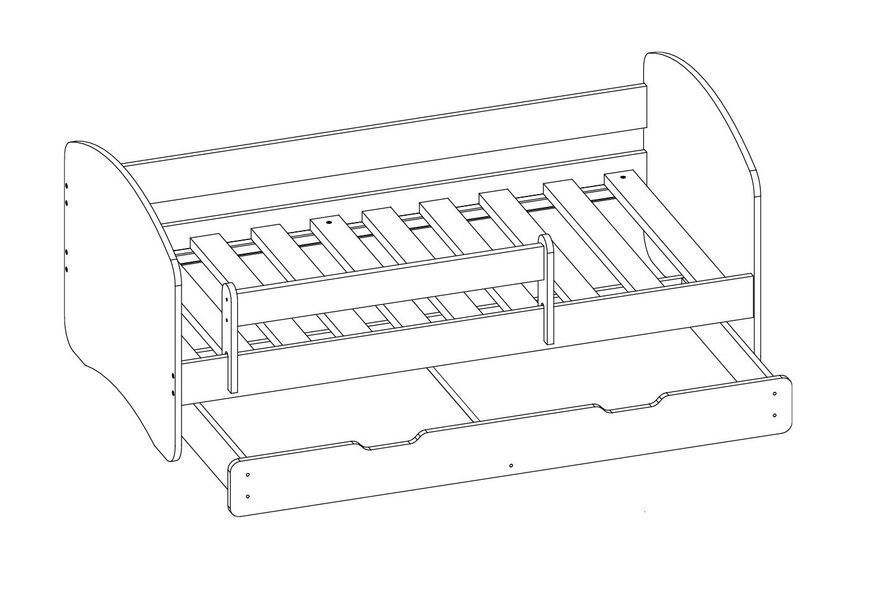 Pat ACMA Meble Acma II 80x160 bariera/sertar/saltea 7cm White/Sonoma 5706938 foto