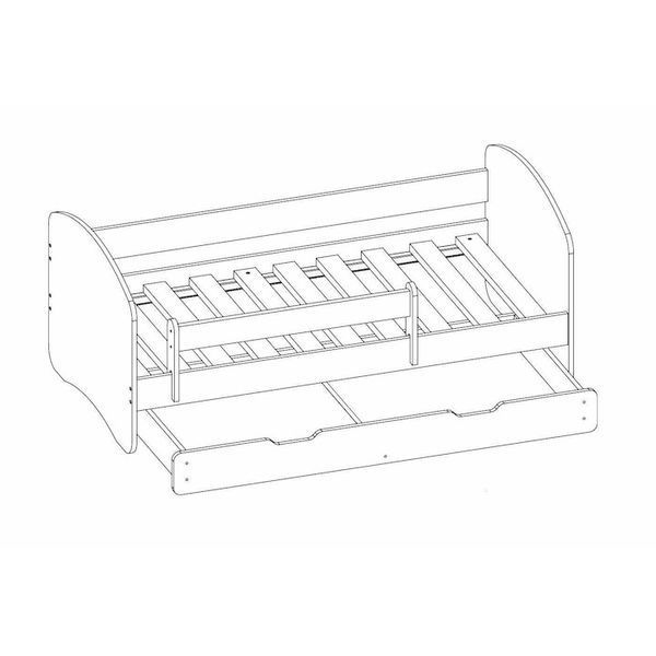 Кровать ACMA Meble Acma II 80x160 бортик/ящик/матрас 7cm White 5706999 фото