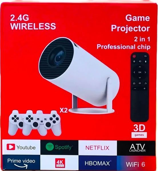 Proiector de jocuri 3D Controler 2-&icirc;n-1 F300 Gamepad - Android 11, Wi-Fi 5G, miniproiector portabil 4K Home Cinema și exterior F300 foto