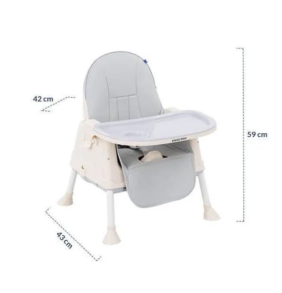 Scaun de alimentație 3 &icirc;n 1 KikkaBoo Creamy Gray KB.110995 foto