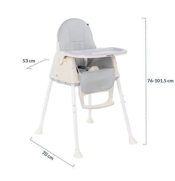 Scaun de alimentație 3 &icirc;n 1 KikkaBoo Creamy Gray KB.110995 foto
