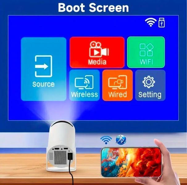 Proiector de jocuri 3D Controler 2-&icirc;n-1 F300 Gamepad - Android 11, Wi-Fi 5G, miniproiector portabil 4K Home Cinema și exterior F300 foto