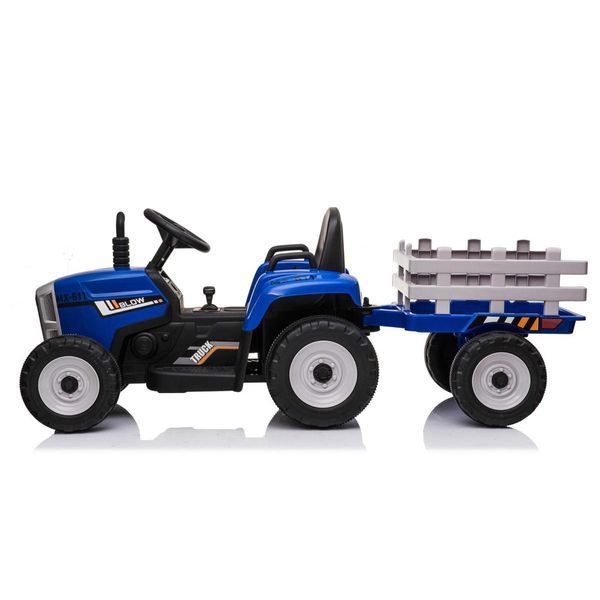 Tractor cu acumulator, 3 viteze, cu remorcă Albastru MX611/3 foto