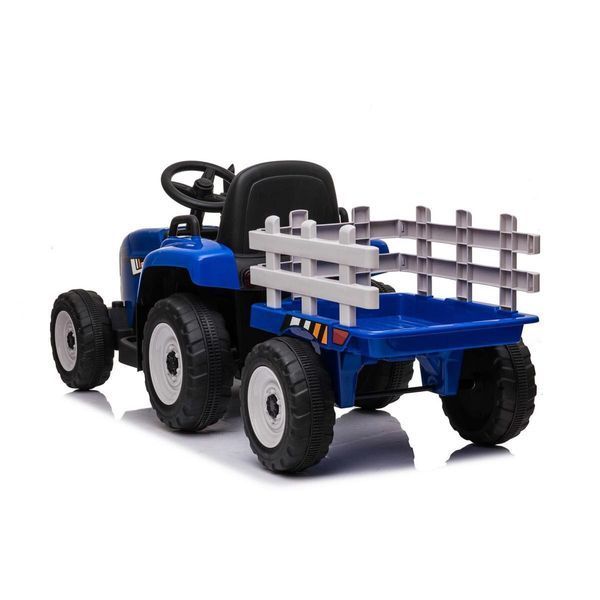 Tractor cu acumulator, 3 viteze, cu remorcă Albastru MX611/3 foto