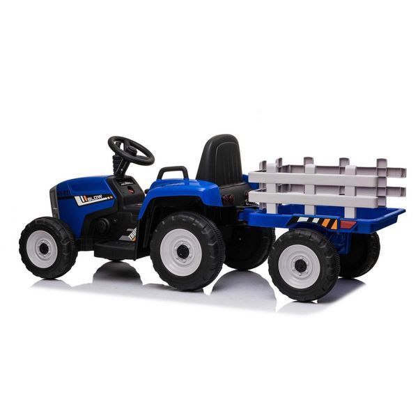 Tractor cu acumulator, 3 viteze, cu remorcă Albastru MX611/3 foto
