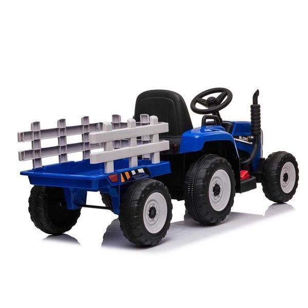 Tractor cu acumulator, 3 viteze, cu remorcă Albastru MX611/3 foto