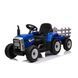 Tractor cu acumulator, 3 viteze, cu remorcă Albastru MX611/3 foto 1