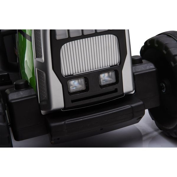 Tractor cu acumulator, 3 viteze, cu remorcă Verde MX611/2 foto