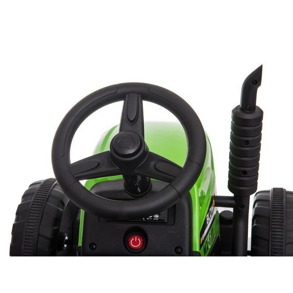 Tractor cu acumulator, 3 viteze, cu remorcă Verde MX611/2 foto
