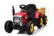 Tractor cu acumulator, 3 viteze, cu remorcă Roșu MX611/1 foto 1