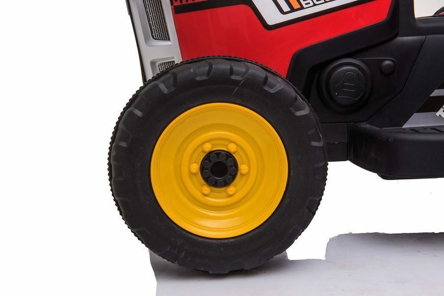 Tractor cu acumulator, 3 viteze, cu remorcă Roșu MX611/1 foto