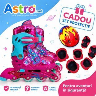 Role mărimea M (35-38) Pink + set de protecție cadou RT8808M foto