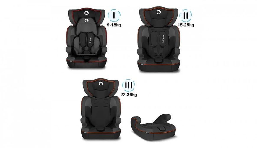 Автокресло 9-36 кг Lionelo Levi One Sporty Black LN.101696 фото