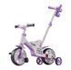 Tricicletă 4 &icirc;n 1, cu m&acirc;ner parental, muzică și lumini, Hello Baby Purple 402867 foto 1