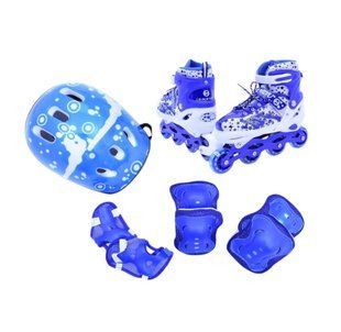 Role cu set de protecție (roți PVC și lumini) Albastru L 41017 foto