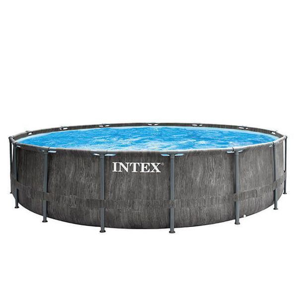 Piscină carcas metal Premium GreyWood (549x122cm) 26744 foto