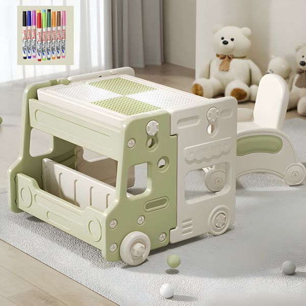 Măsuță cu set de construcție + tablă cu scaun 60070 foto