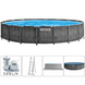 Piscină carcas metal Premium GreyWood (549x122cm) 26744 foto 1